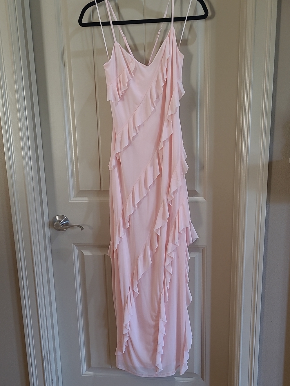 Sincerely Jules Pale Pink Ruffle Maxi Dress
